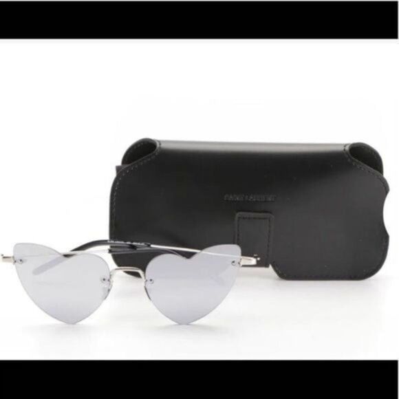 Saint Laurent SL 254 Loulou Silver Metal Frame Sunglasses with Case - Picture 1 of 6